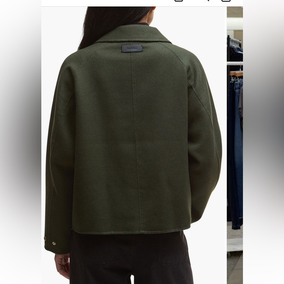 Barbour Leonie Wool Blend Overshirt Olive Green Jacket 8 - Picture 2 of 13